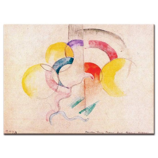 אבסטרקט בצבעי מים II - Franz Marc