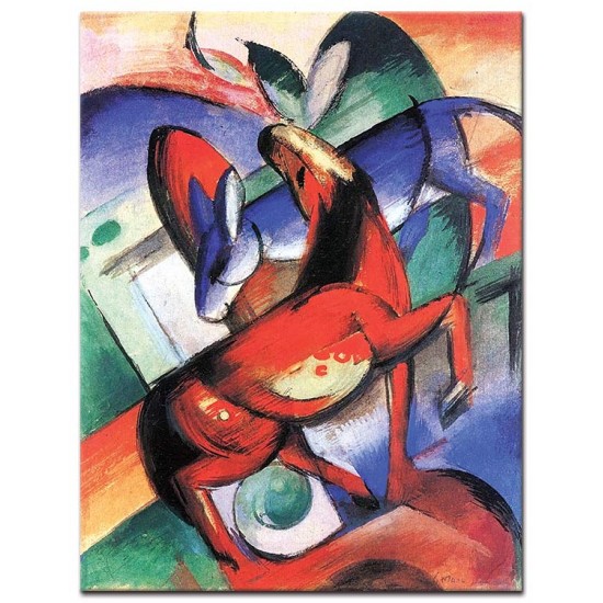 סוס וחמור - Franz Marc