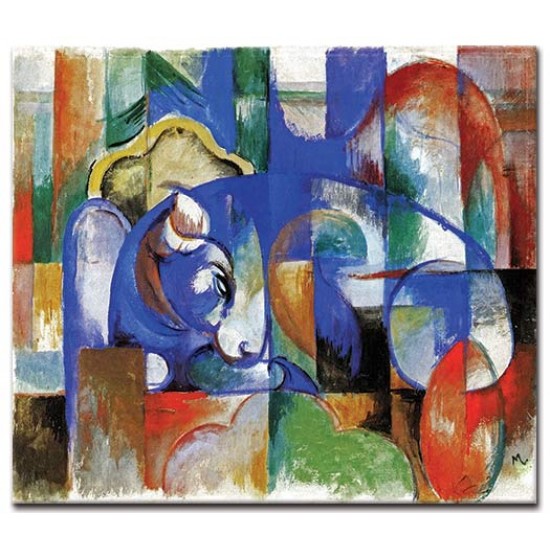 שור שוכב - Franz Marc