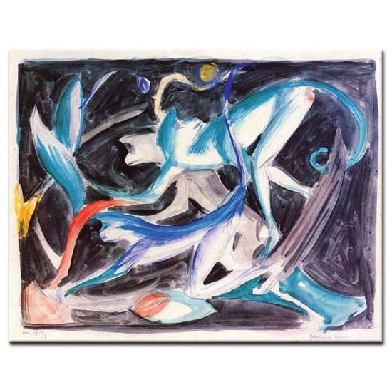 קופים משחקים - Franz Marc