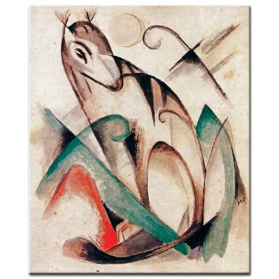 יצור מיתולוגי יושב - Franz Marc