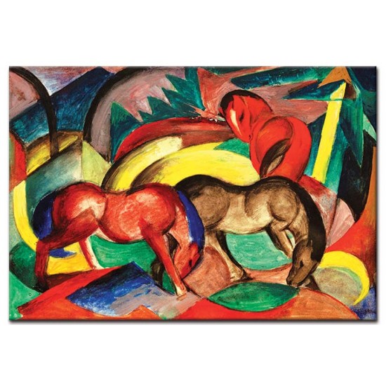 שלושה סוסים - Franz Marc