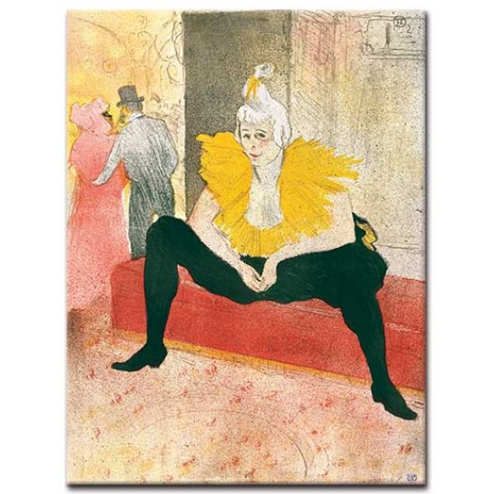 הליצנית יושבת - Henri de Toulouse-Lautrec