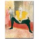הליצנית יושבת - Henri de Toulouse-Lautrec
