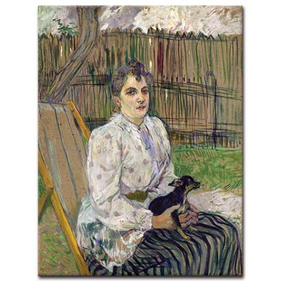 אישה וכלב - Henri de Toulouse-Lautrec