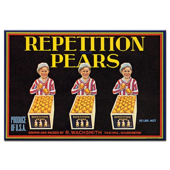 Repetition Pears, lables