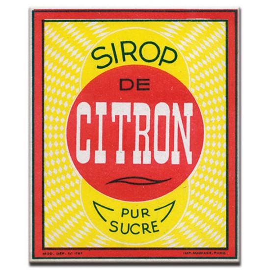 Sirop de Citron, lables