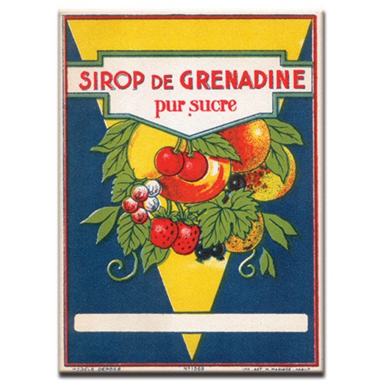 Sirop de Grenadine, lables