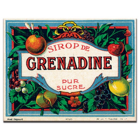 Sirop de Grenadine, lables