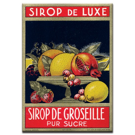 Sirop de Groseille, lables