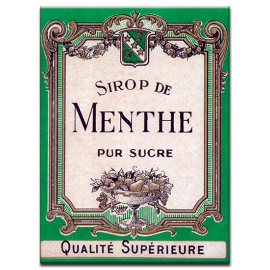 Syrop de Menth, lables