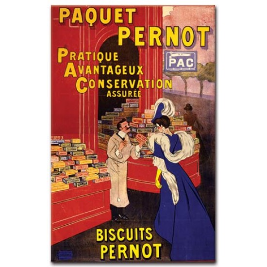 Paquet Pernot Biscuits, Leonetto Cappiello,כרזות אוכל ושתיה