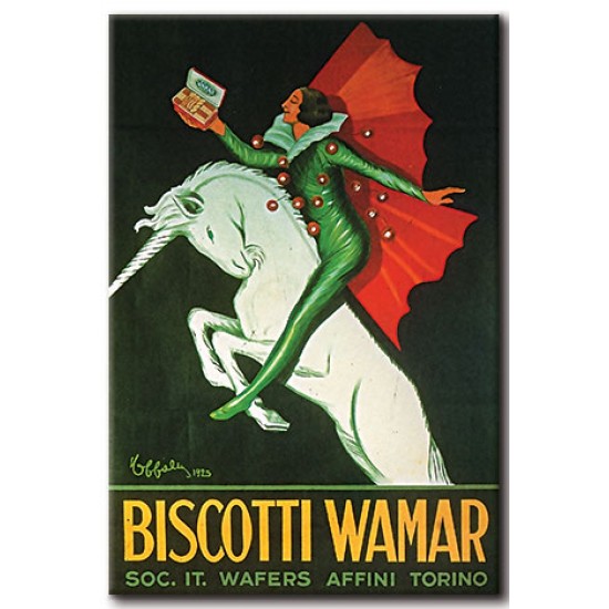 Biscotti Wamar, Leonetto Cappiello,כרזות אוכל ושתיה