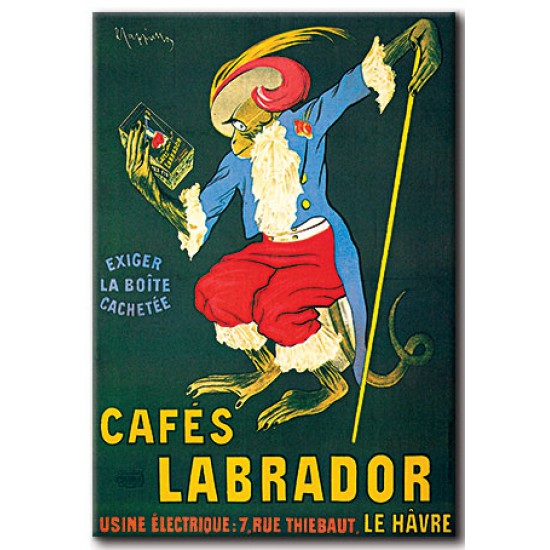 Cafe Labrador, Leonetto Cappiello,כרזות אוכל ושתיה