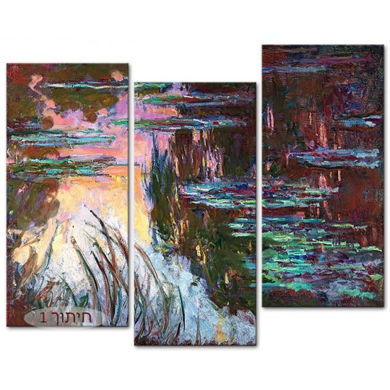 חבצלות מים, שקיעה - Claude Monet