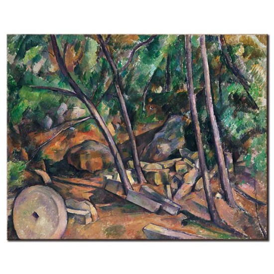 אבן ריחיים ליד הטירה השחורה - Paul Cézanne