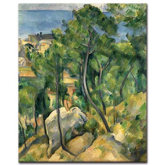 נוף לים באסטק - Paul Cézanne