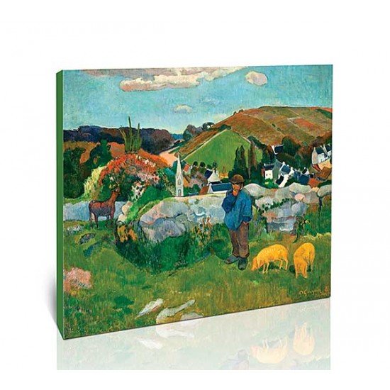 נוף בברטון עם רועה חזירים - Paul Gauguin
