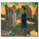 שלוש נשים מול רקע צהוב - Paul Gauguin