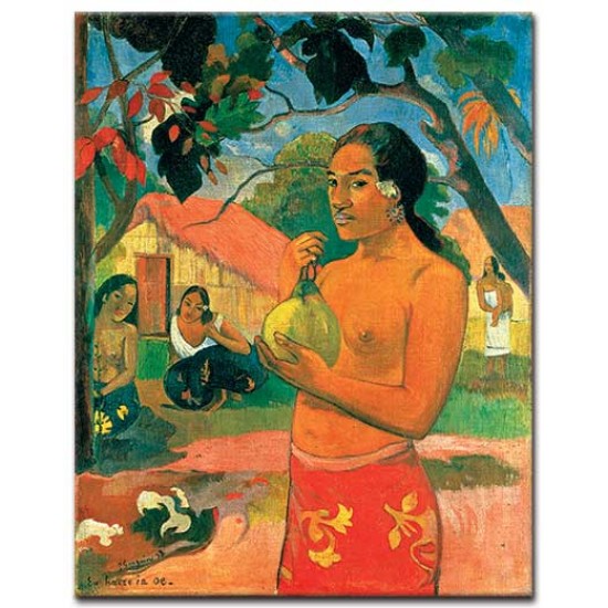 אישה מחזיקה פרי - Paul Gauguin