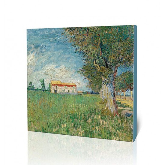 Farmhouse in a Wheatfield - Vincent van Gogh
