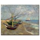 סירות דיג על החוף, לס סיינטס - Vincent van Gogh
