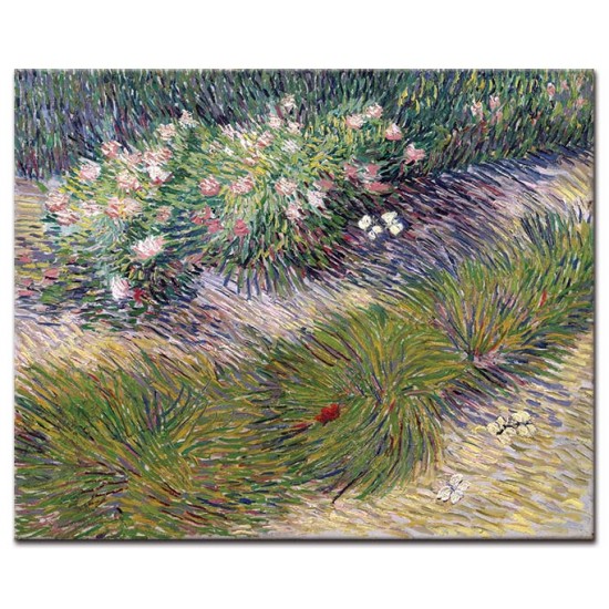 עשב ופרפרים - Vincent van Gogh