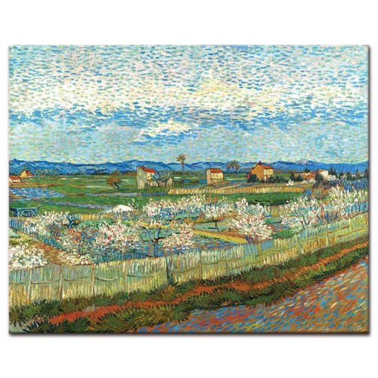 עצי אפרסק פורחים - Vincent van Gogh